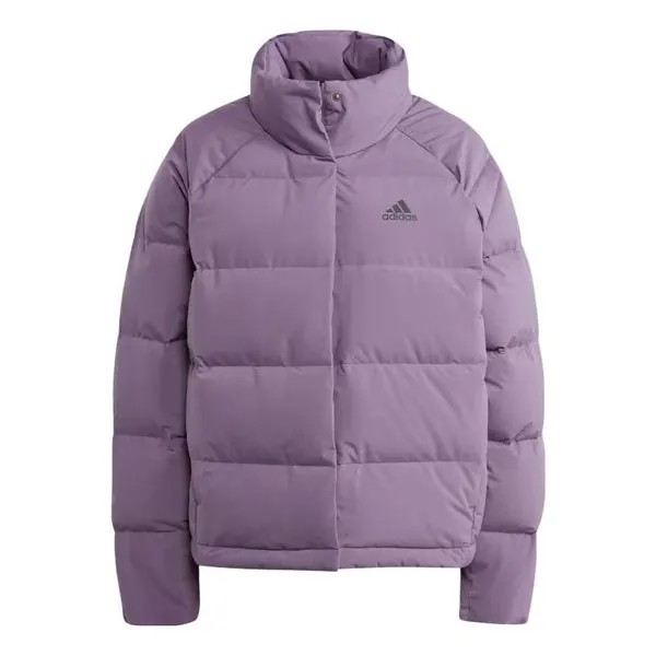 Куртка гелионик расслабленный пуховик Adidas, фиолетовый