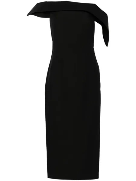 Roland Mouret креповое платье мини с открытыми плечами, черный