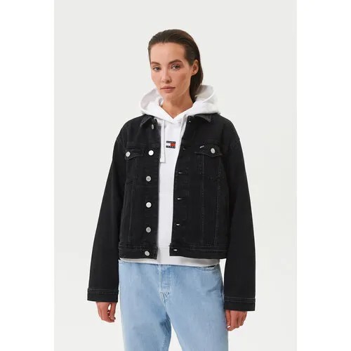 Джинсовая куртка Tommy Jeans, размер S, черный