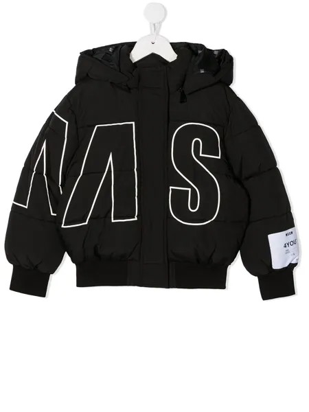 MSGM Kids пуховик с логотипом