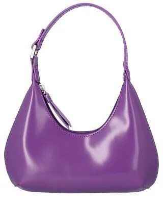 Женская кожаная сумка на плечо By Far Baby Amber, фиолетовая