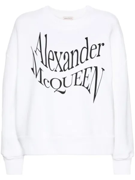 Alexander McQueen толстовка с логотипом, белый