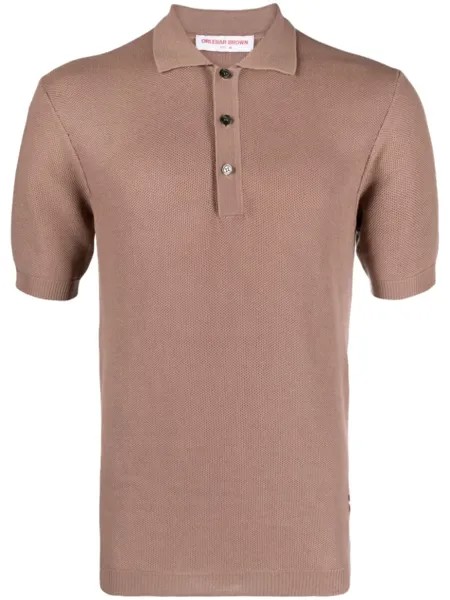 Orlebar Brown рубашка поло Maranon, коричневый