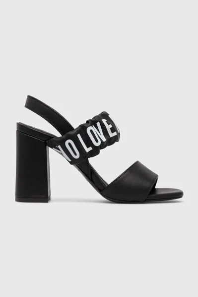 Кожаные сандалии Love Moschino, черный