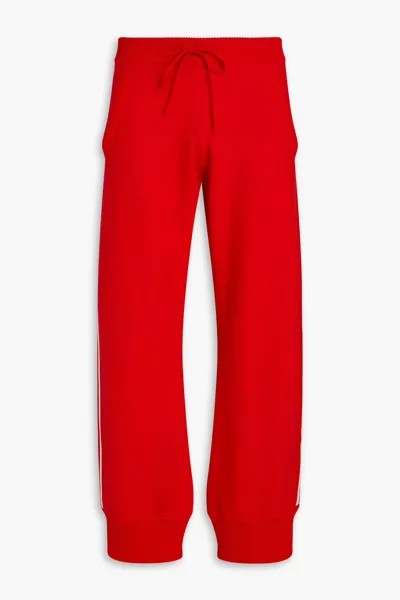 Полосатые спортивные брюки из шерстяного фетра Maison Margiela, красный