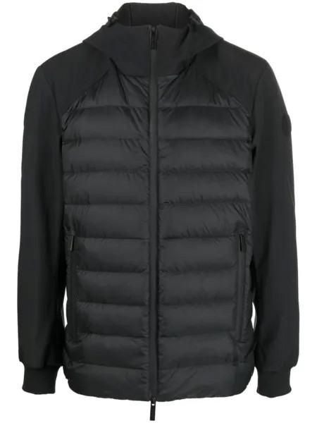 Woolrich пуховик с нашивкой-логотипом, черный