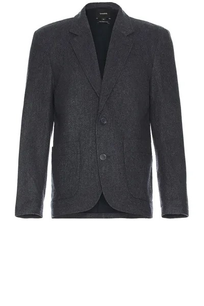 Пиджак Vince Wool Flannel Herringbone, цвет Coastal & Medium Heather Grey