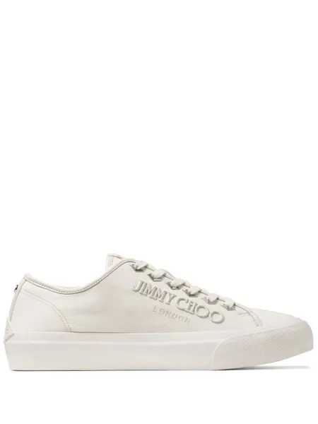 Jimmy Choo кроссовки Palma/M с вышитым логотипом, нейтральный цвет