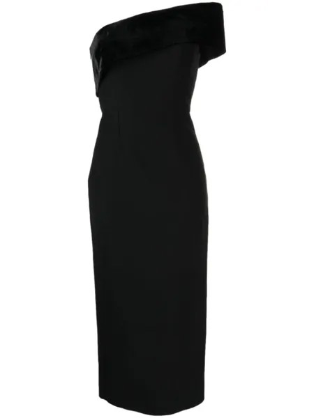 Платье миди асимметричного кроя Roland Mouret, черный