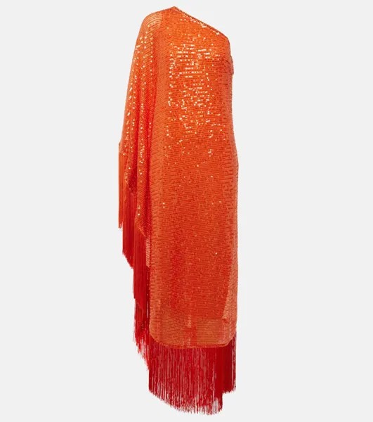 Платье макси Spritz Disco с пайетками Taller Marmo, оранжевый
