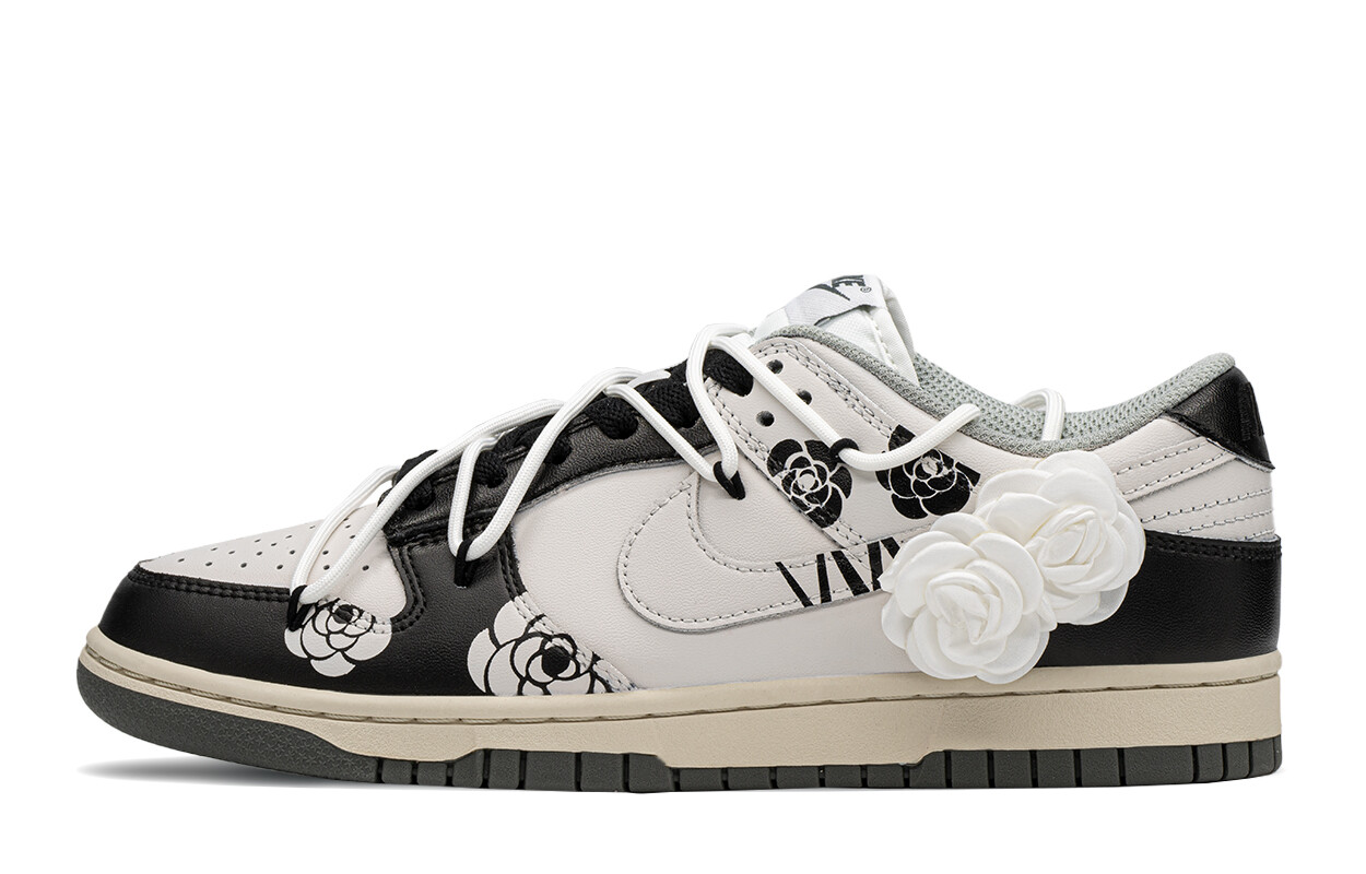 Кроссовки Nike Dunk Skateboarding Shoes Women's Low-top Black/white, черный/белый