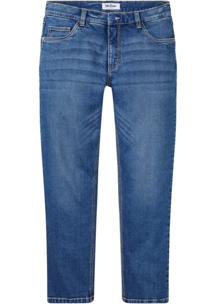 Прямые эластичные джинсы свободного кроя из переработанного хлопка John Baner Jeanswear, синий
