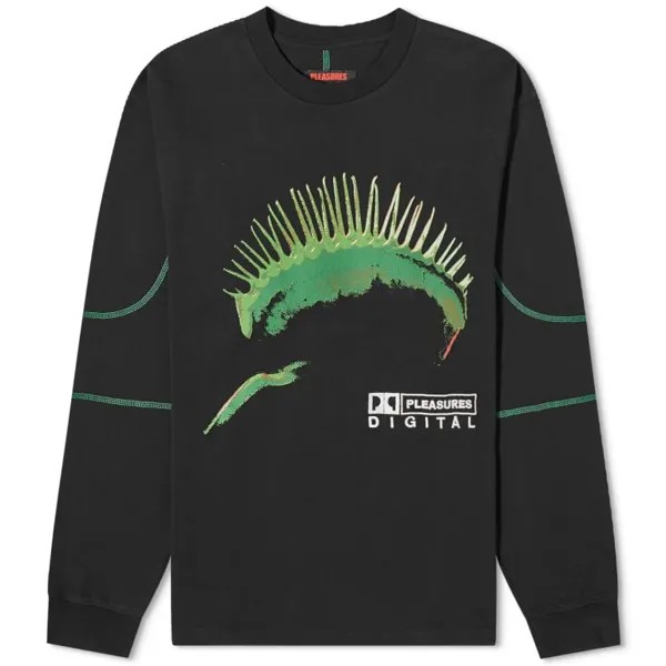 Свитшот Pleasures Trap Long Sleeve, черный/зеленый