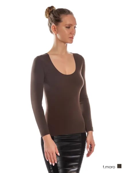 Лонгслив женский Mademoiselle Maglia Scollo Madonna M/L (Bell) коричневый M/L