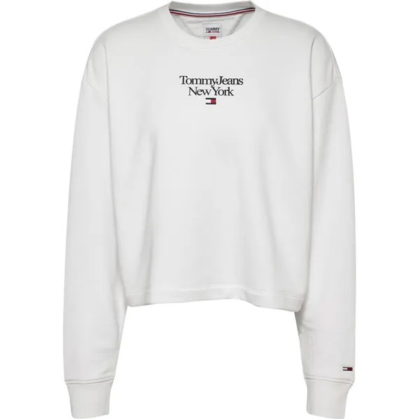 Свитер Tommy Jeans Bxy Essential Logo 1 Crew Neck, белый