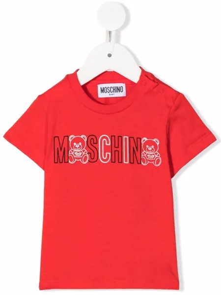Moschino Kids футболка с логотипом