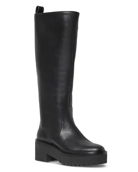 Женские ботинки для верховой езды Carlee без застежки на высоком каблуке Loeffler Randall, цвет Black