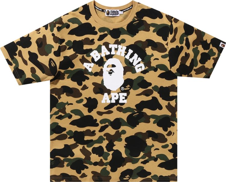 Футболка BAPE 1st Camo College Tee 'Yellow', желтый