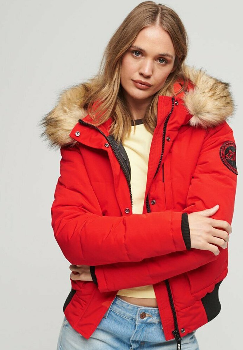 Зимняя куртка EVEREST PUFFER Superdry, красный