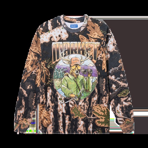 Футболка Market Big Buck Hunter Long-Sleeve 'Camo', разноцветный