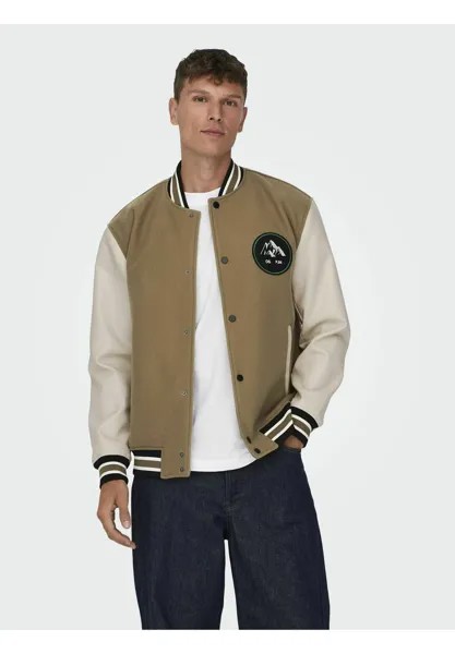 Толстовка Only & Sons ONSJASON VARSITY OTW, цвет tobacco brown