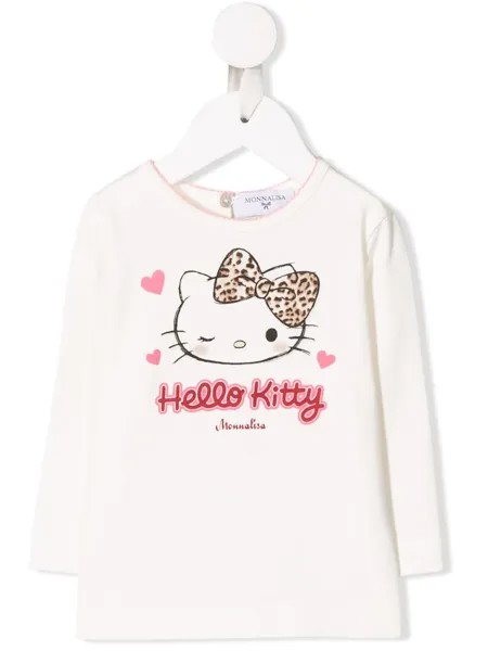 Monnalisa футболка Hello Kitty с длинными рукавами