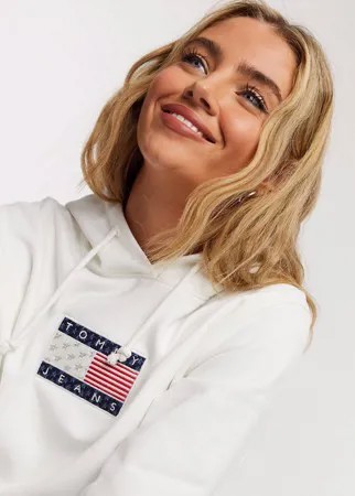 Худи с нашивкой Tommy Jeans-Белый
