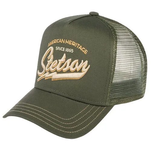 Бейсболка STETSON арт. 7751171 TRUCKER CAP AMERICAN HERITAGE CLASSIC (оливковый), размер UNI