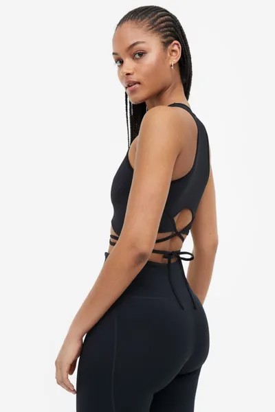 Короткая спортивная футболка DryMove H&M