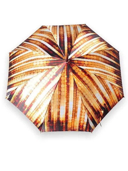 Зонт женский AIRTON 1624 коричнево-золотой