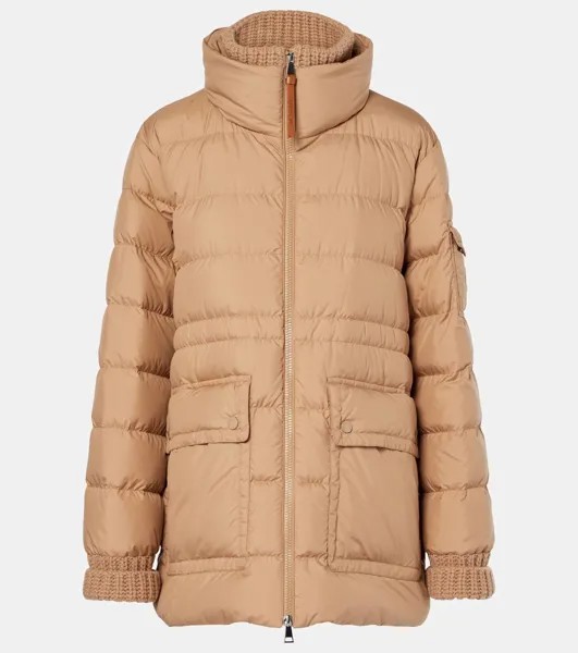Пуховик Baux Moncler, цвет light beige