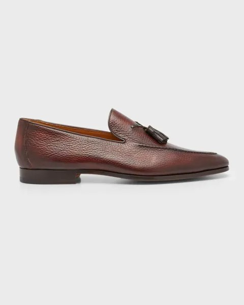 Мужские лоферы Seneca из зернистой кожи с кисточками Magnanni