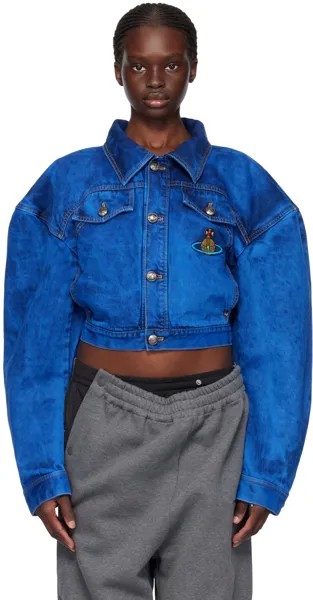 Синяя джинсовая куртка-боксер Vivienne Westwood