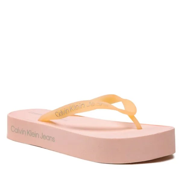 Шлепанцы Calvin Klein Jeans BeachSandal Flatform, розовый