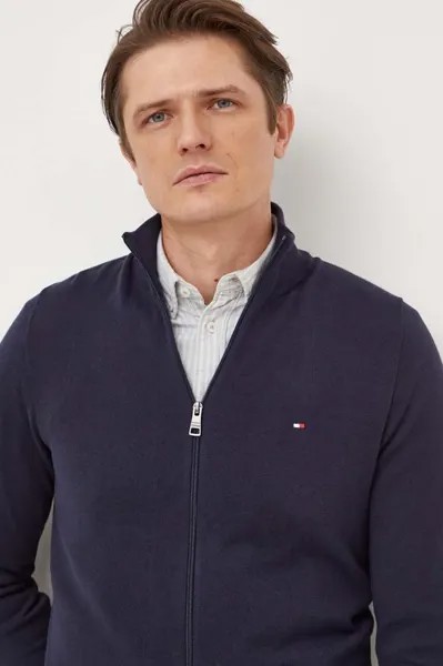 Хлопковый кардиган Tommy Hilfiger, темно-синий