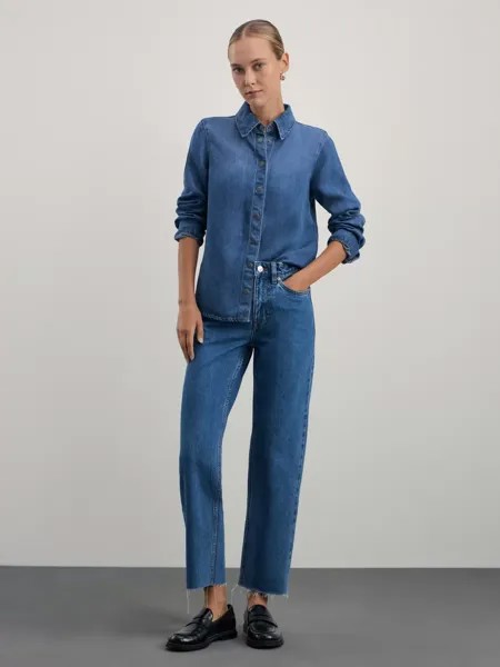Джинсы straight укороченные