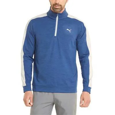 Puma Cloudspun T7 Mock Neck Long Sleeve Quarter Zip Sweater Mens Size M Casual