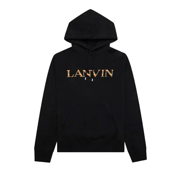 Флисовая худи Lanvin Eusebio, цвет Черный/Оранжевый