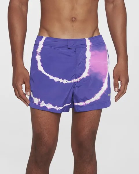 Мужские шорты для плавания с принтом Tie-Dye Sunrise Off-White