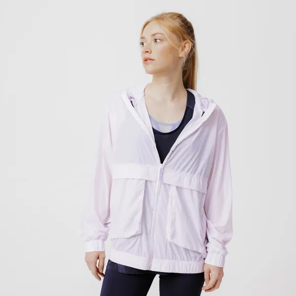 Ветрозащитная беговая куртка женская - Wind Breath лиловая KALENJI, цвет purpura