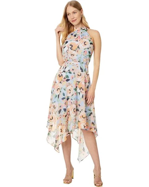 Платье Vince Camuto PTD Novelty Chiffon Midi, синий