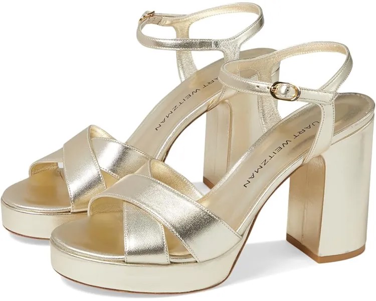 Туфли Stuart Weitzman Dayna Platform Sandal, цвет Light Gold
