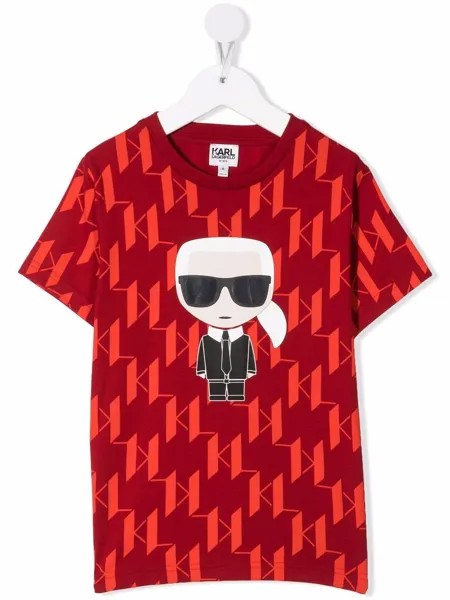 Karl Lagerfeld Kids футболка K/Ikonik из органического хлопка
