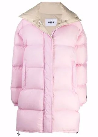 MSGM пуховик с потайной застежкой