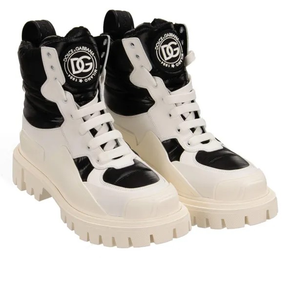 DOLCE - GABBANA DG Logo Мягкие треккинговые ботинки Белый Черный 12792