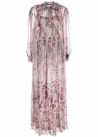 Alberta Ferretti платье макси с цветочным принтом