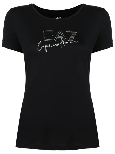 Футболка с логотипом Emporio Armani, черный
