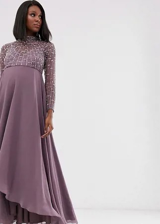 Платье миди с запахом и декорированным лифом ASOS DESIGN Maternity-Мульти