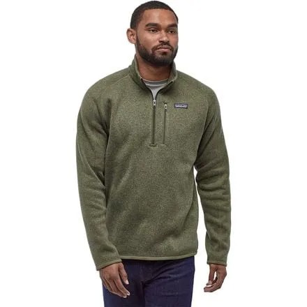 Флисовая куртка Better Sweater с молнией 1/4 мужская Patagonia, цвет Industrial Green
