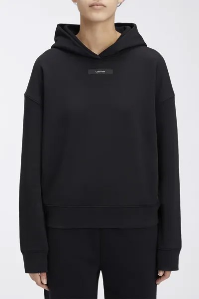 Свободное худи с заниженными рукавами Calvin Klein, черный